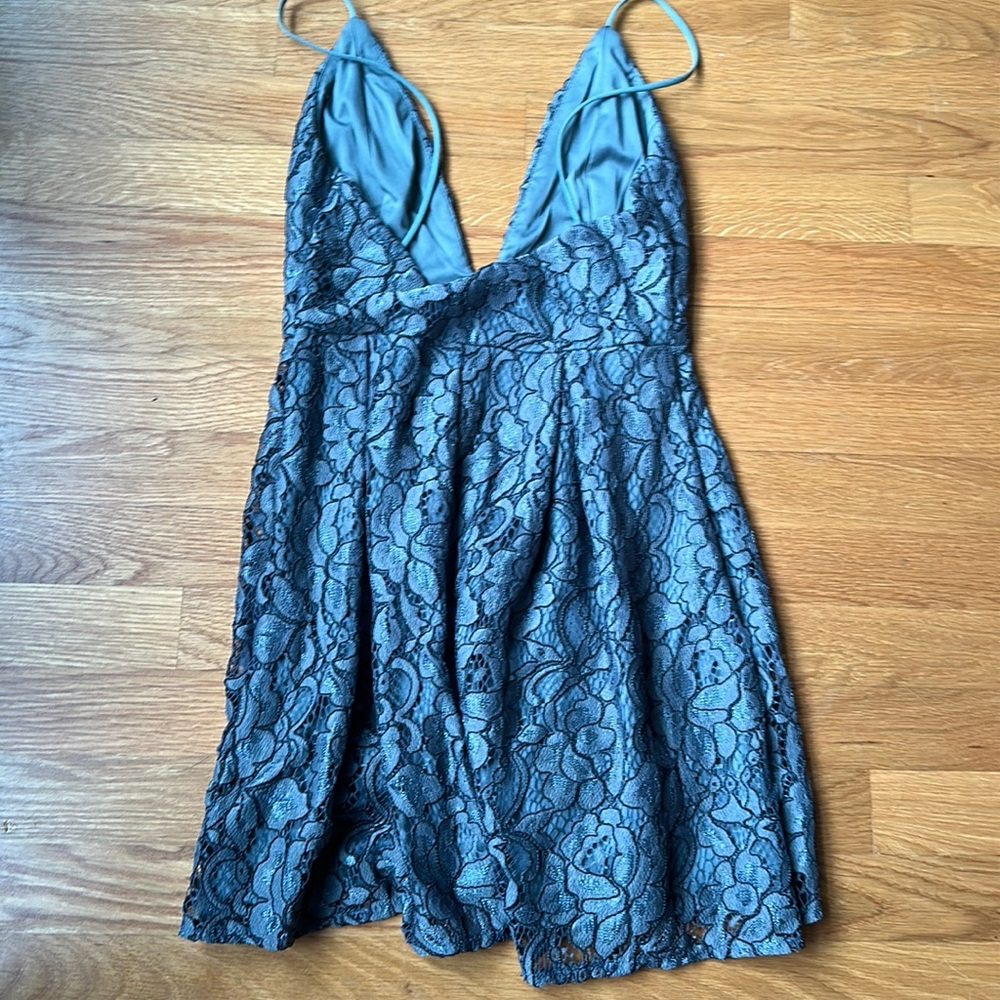 Tobi Little Black Dress, Flower Pattern, XS